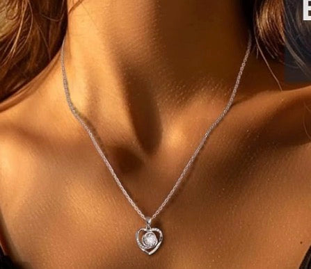 Moissanite Pendant Necklace for Women 925 Sterling Silver 1 Carat Moissanite Necklace