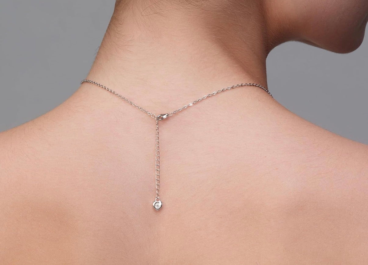 1 Ct Moissanite Pendant Necklace for Women – 925 Sterling Silver for Women Heart Pendant, Dainty Silver.
