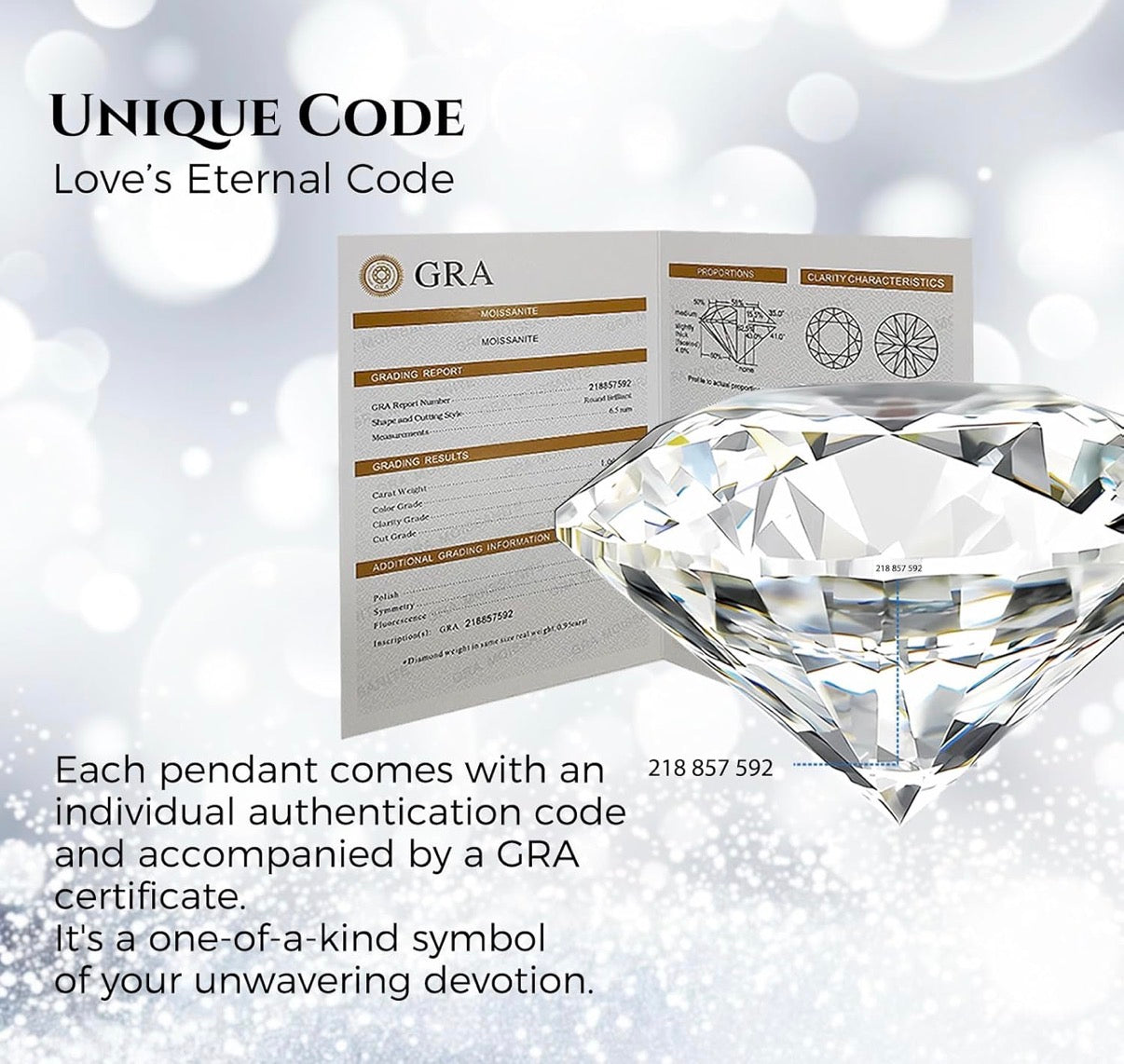 1.3 Ct Heart Pendant Necklace for Her Moissanite Lab-Created Gem Jewelry for Women I Love You S925 Sterling Silver .