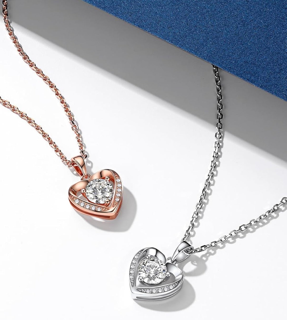 1 Ct Heart Necklace for Women Moissanite 925 Sterling Silver