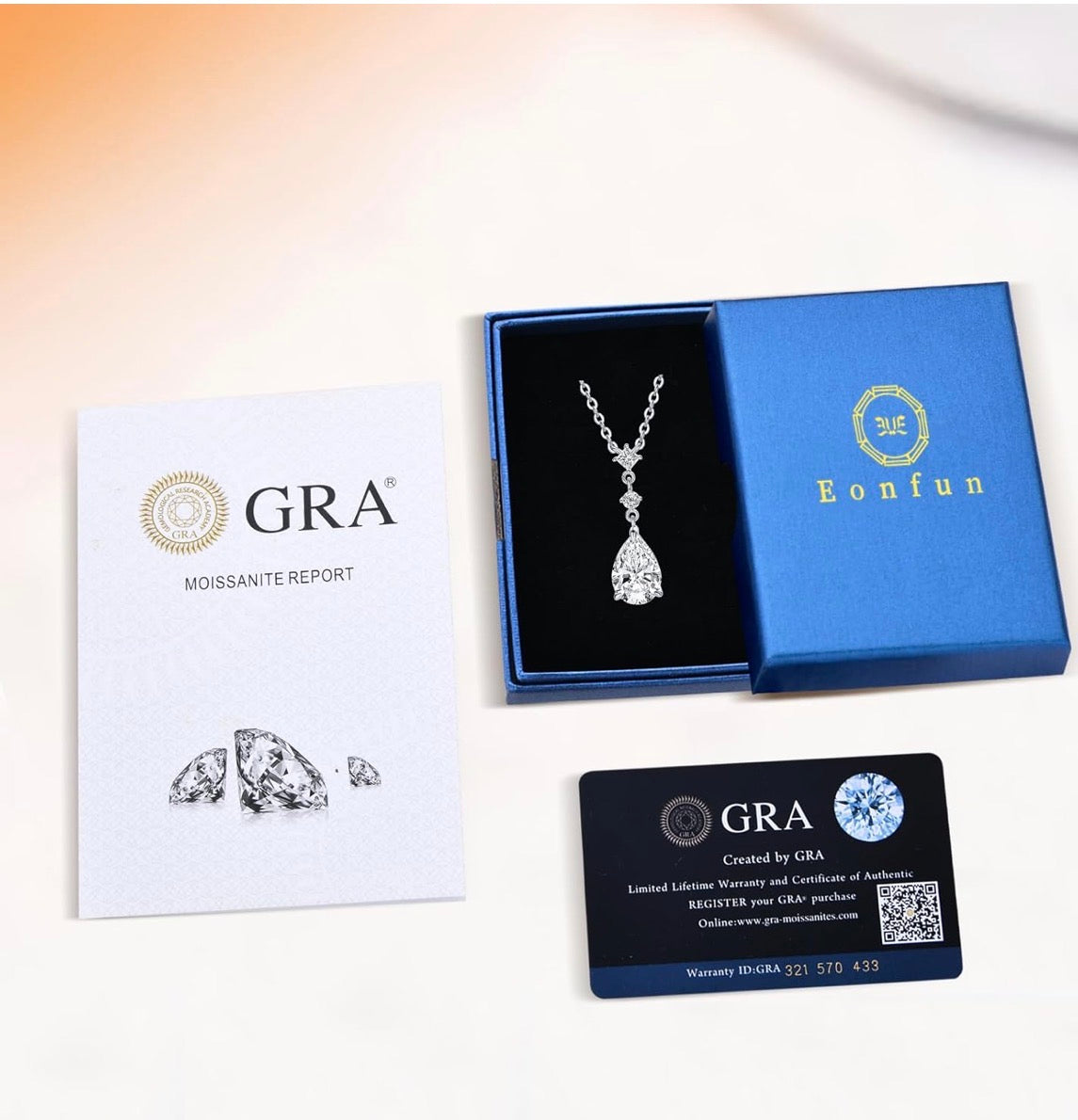 2CT Pear Cut Moissanite Pendant Necklace D Color VVS1 925 Sterling Silver Dainty Pendant.