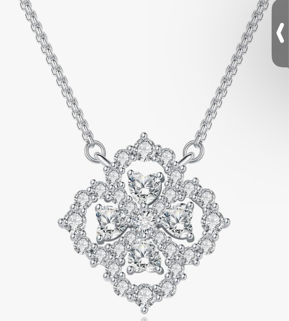 Heart Necklaces 1.5 Carat Moissanite 925 Sterling Silver Round Brilliant Cut Moissanite Imitation Diamond.
