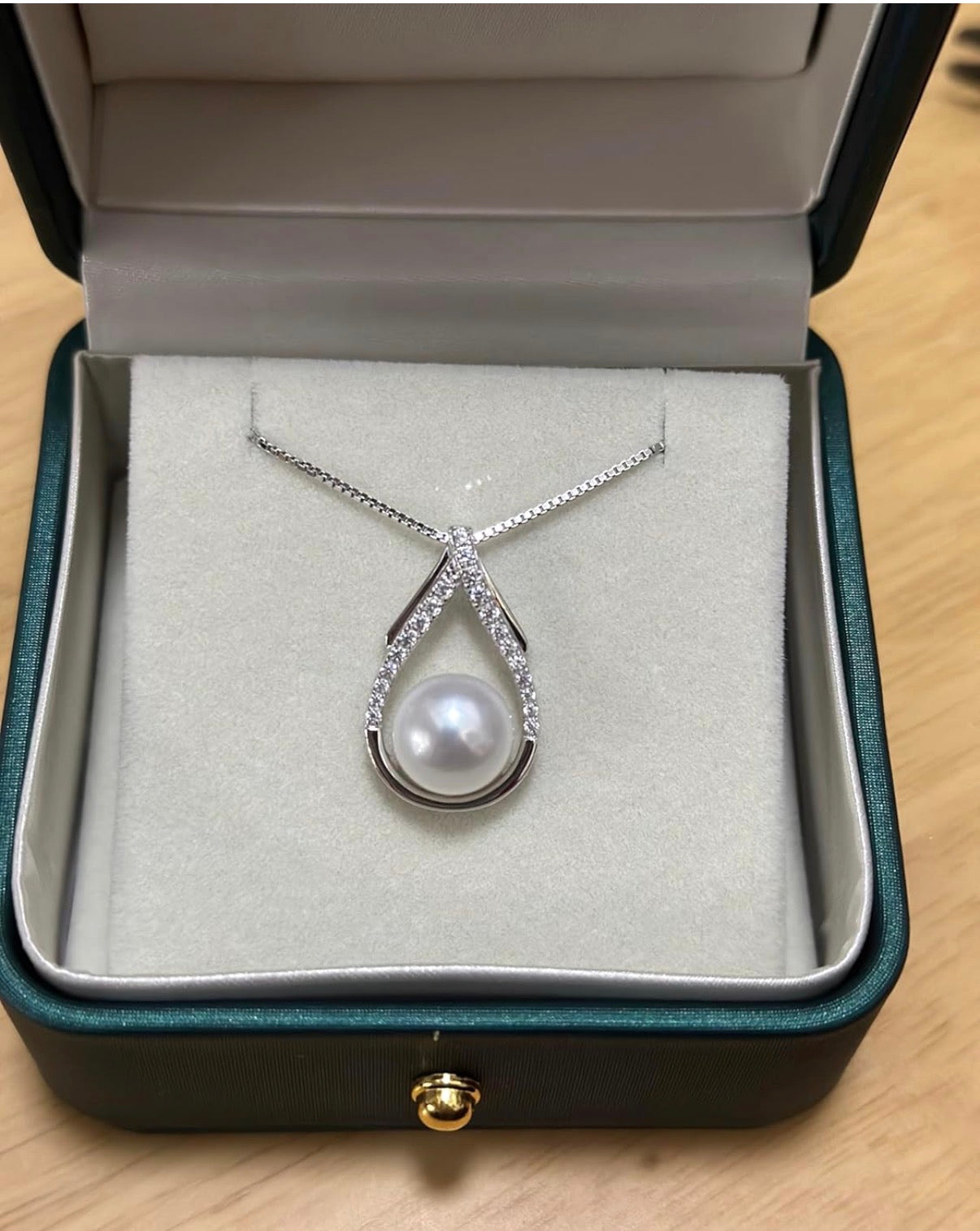 Pearl Necklaces for Women 10-11mm - Pearl Necklace Phoenix Pendant with 925 Sterling Silver 18" Chain