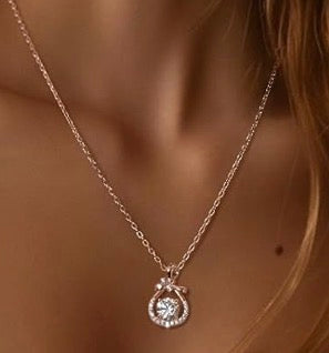 Moissanite Pendant Necklace for Women 925 Sterling Silver 1 Carat