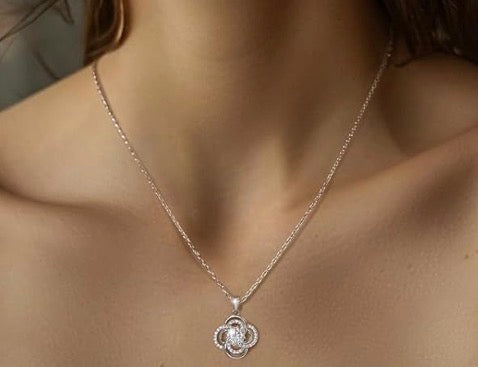 Moissanite Pendant Necklace for Women 925 Sterling Silver 1 Carat