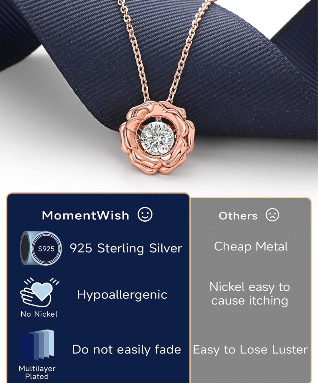 1 CT Moissanite Heart Pendant Necklace for Her 925 Sterling Silver