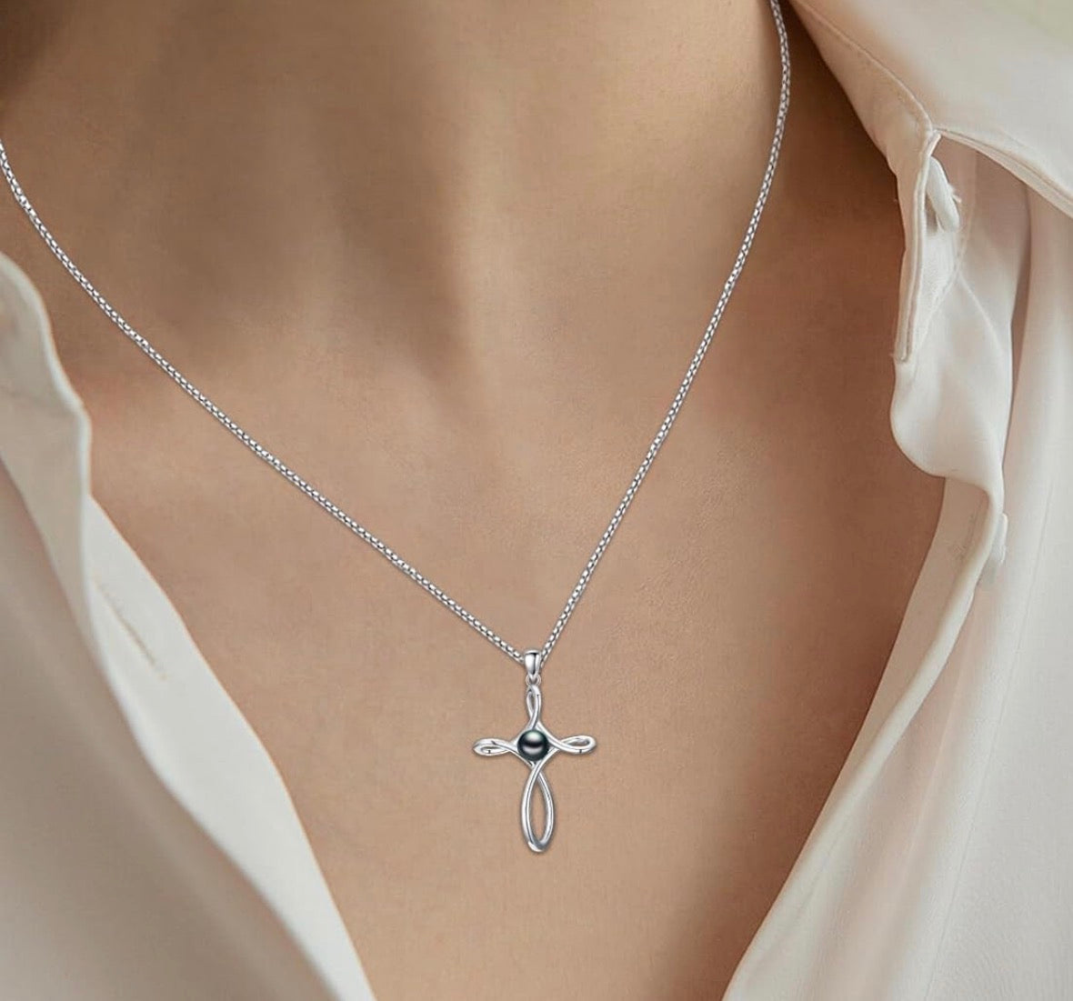 Tahitian Black Pearl AAAA 18K Gold Plated Sterling Silver Pendant Necklace for Women