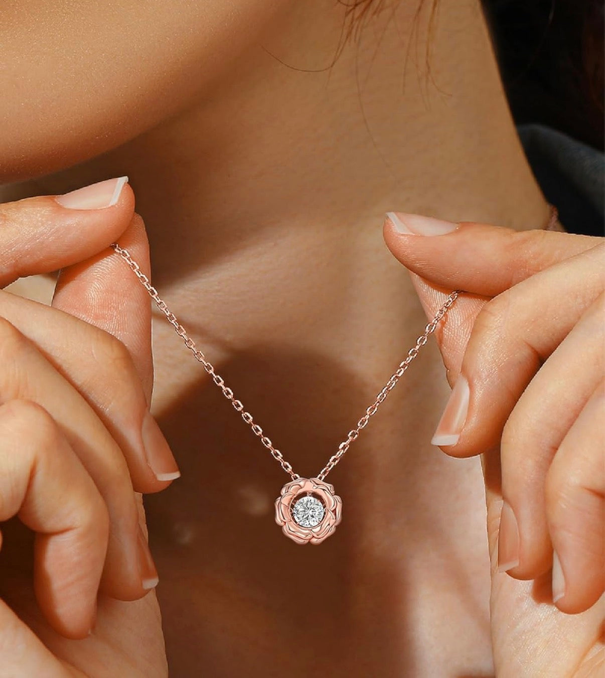 1 CT Moissanite Heart Pendant Necklace for Her 925 Sterling Silver