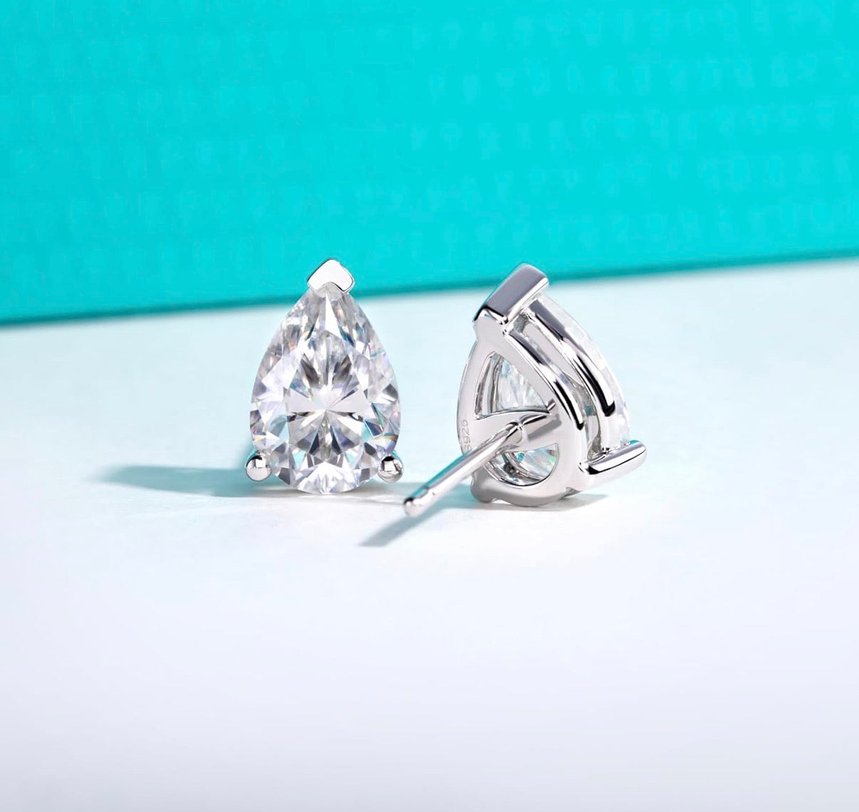 4cttw Pearl Cut Moissanite Stud Earrings D Color VVS1 926 Sterling Silver Timeless Sparkle Studs