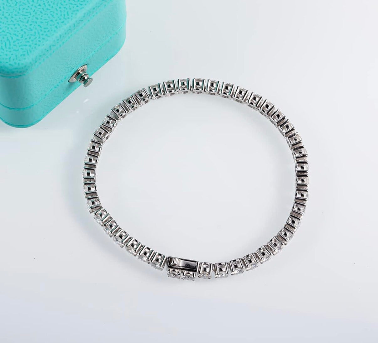 11.1CT-32CT Moissanite Tennis Bracelet 925 Sterling Silver Round Cut 4MM/6.5MM D Color VVS1 Moissanites Classic Bracelets