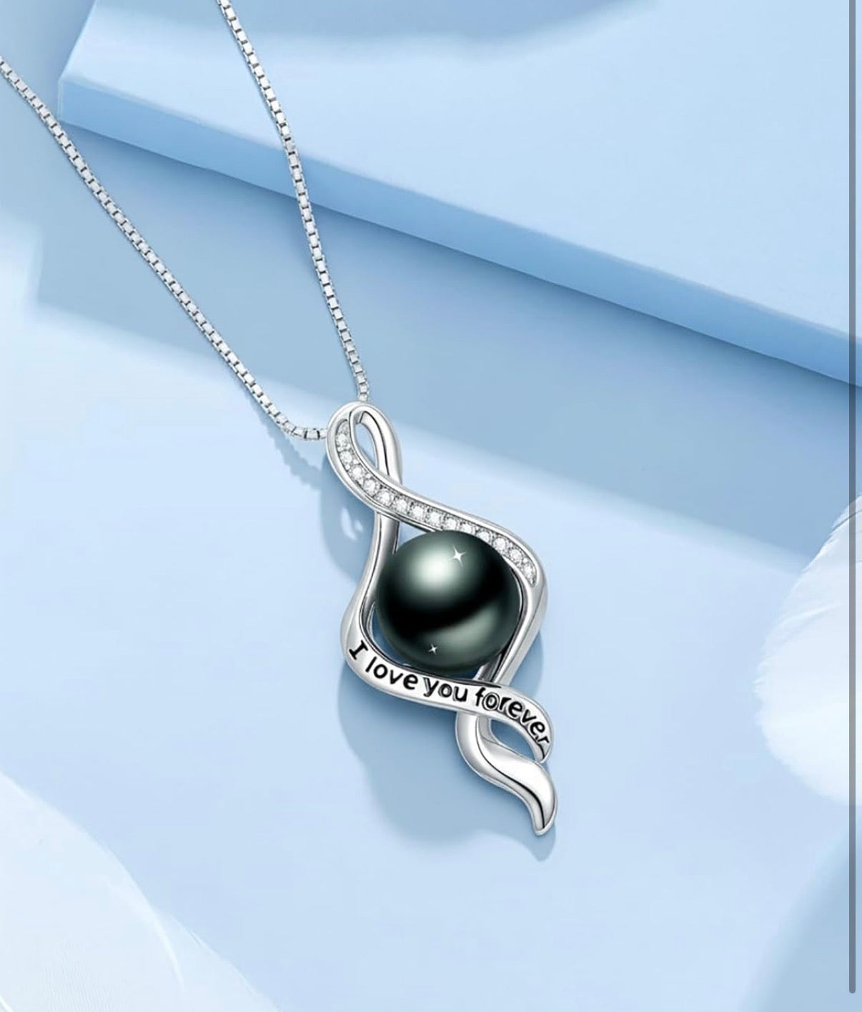 Tahitian Black Pearl AAAA 18K Gold Plated Sterling Silver Pendant Necklace for Women