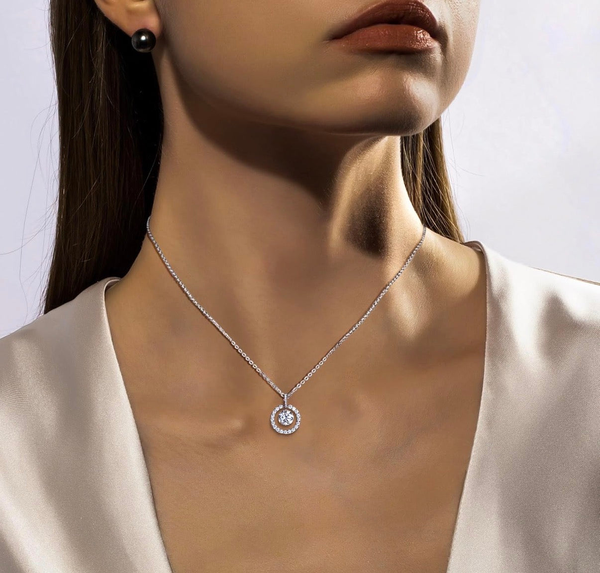 Cushion Cut 3 Ct Moissanite Pendant Necklace D Color VVS1 925 Sterling Silver