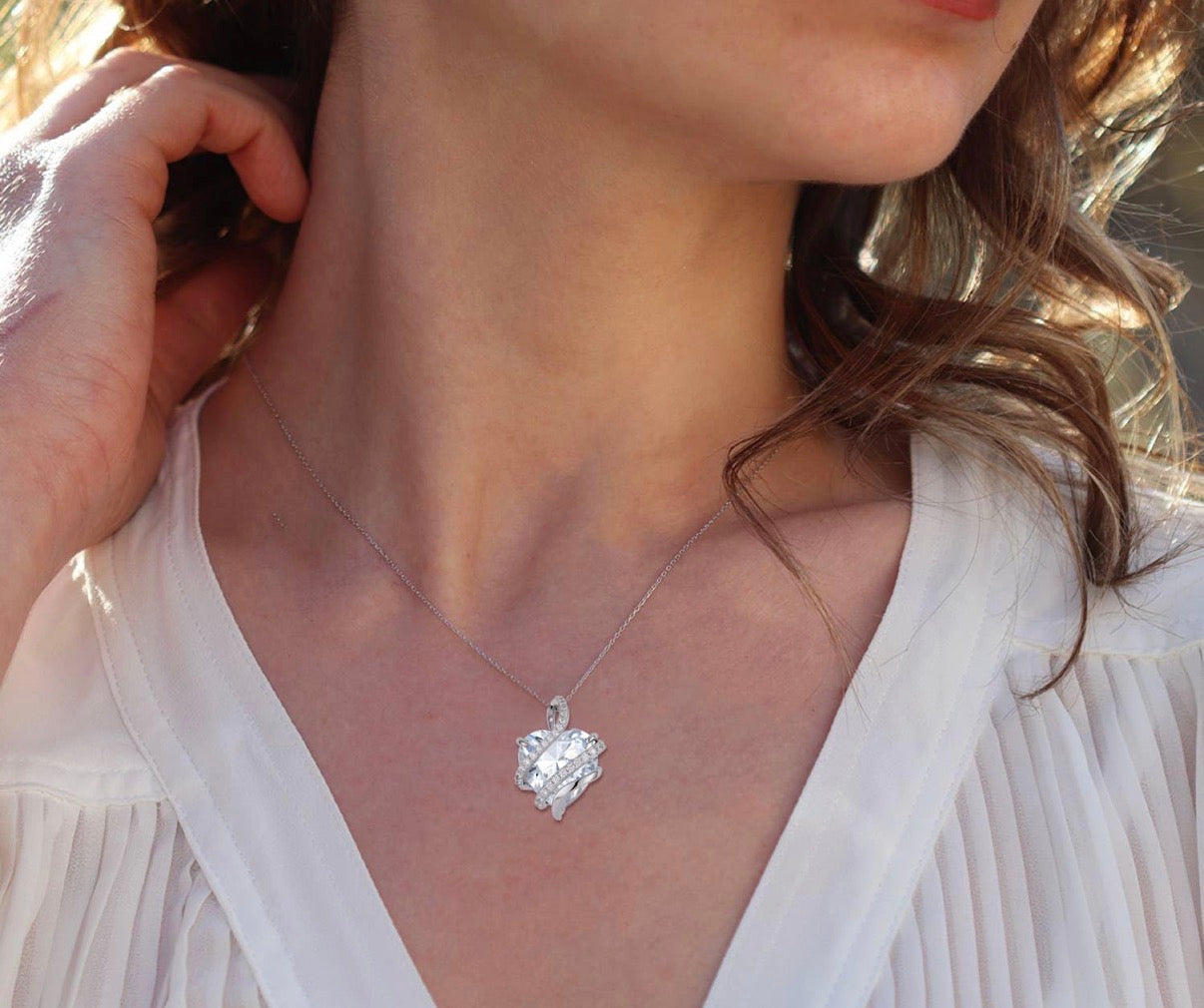 Heart Necklace 925 Sterling Silver Infinity Love Pendant