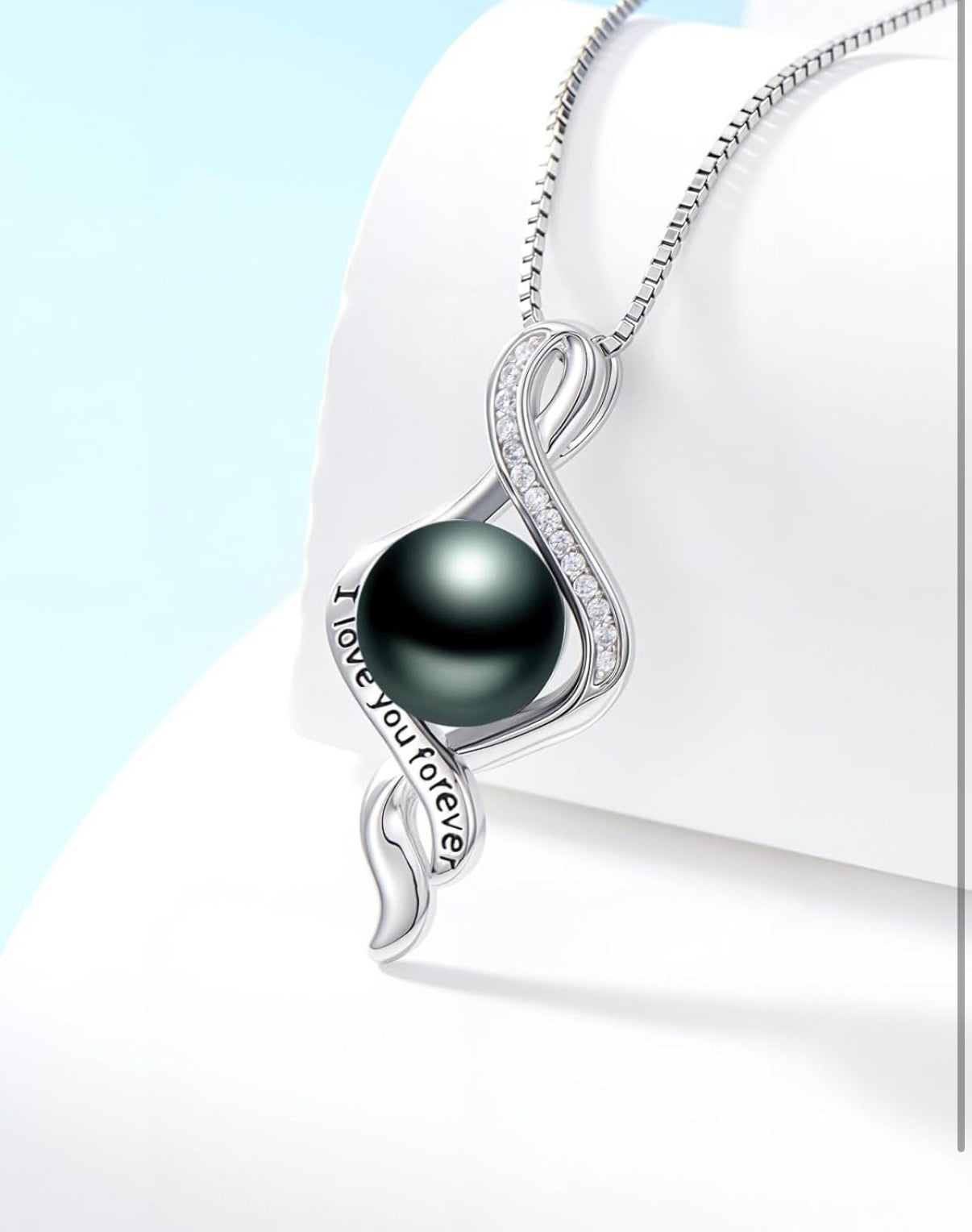 Tahitian Black Pearl AAAA 18K Gold Plated Sterling Silver Pendant Necklace for Women