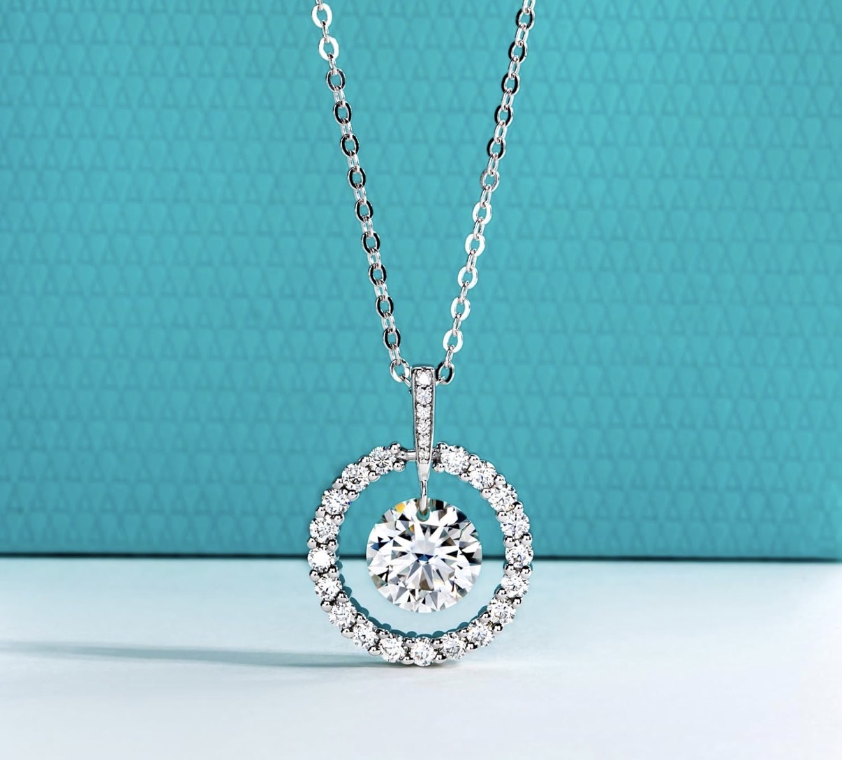 Cushion Cut 3 Ct Moissanite Pendant Necklace D Color VVS1 925 Sterling Silver