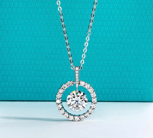 Cushion Cut 3 Ct Moissanite Pendant Necklace D Color VVS1 925 Sterling Silver