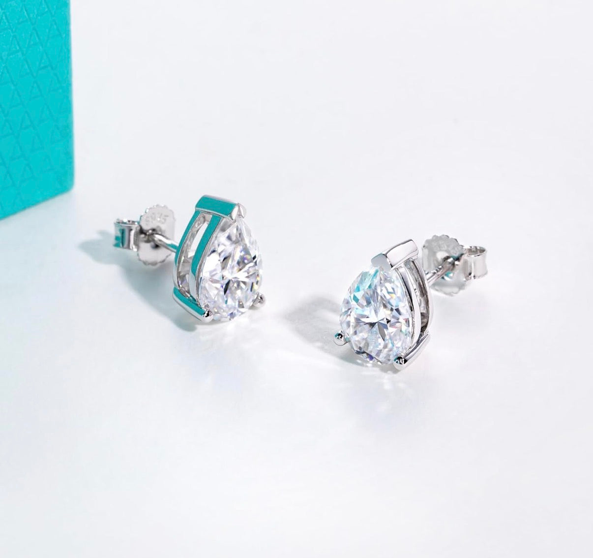 4cttw Pearl Cut Moissanite Stud Earrings D Color VVS1 926 Sterling Silver Timeless Sparkle Studs