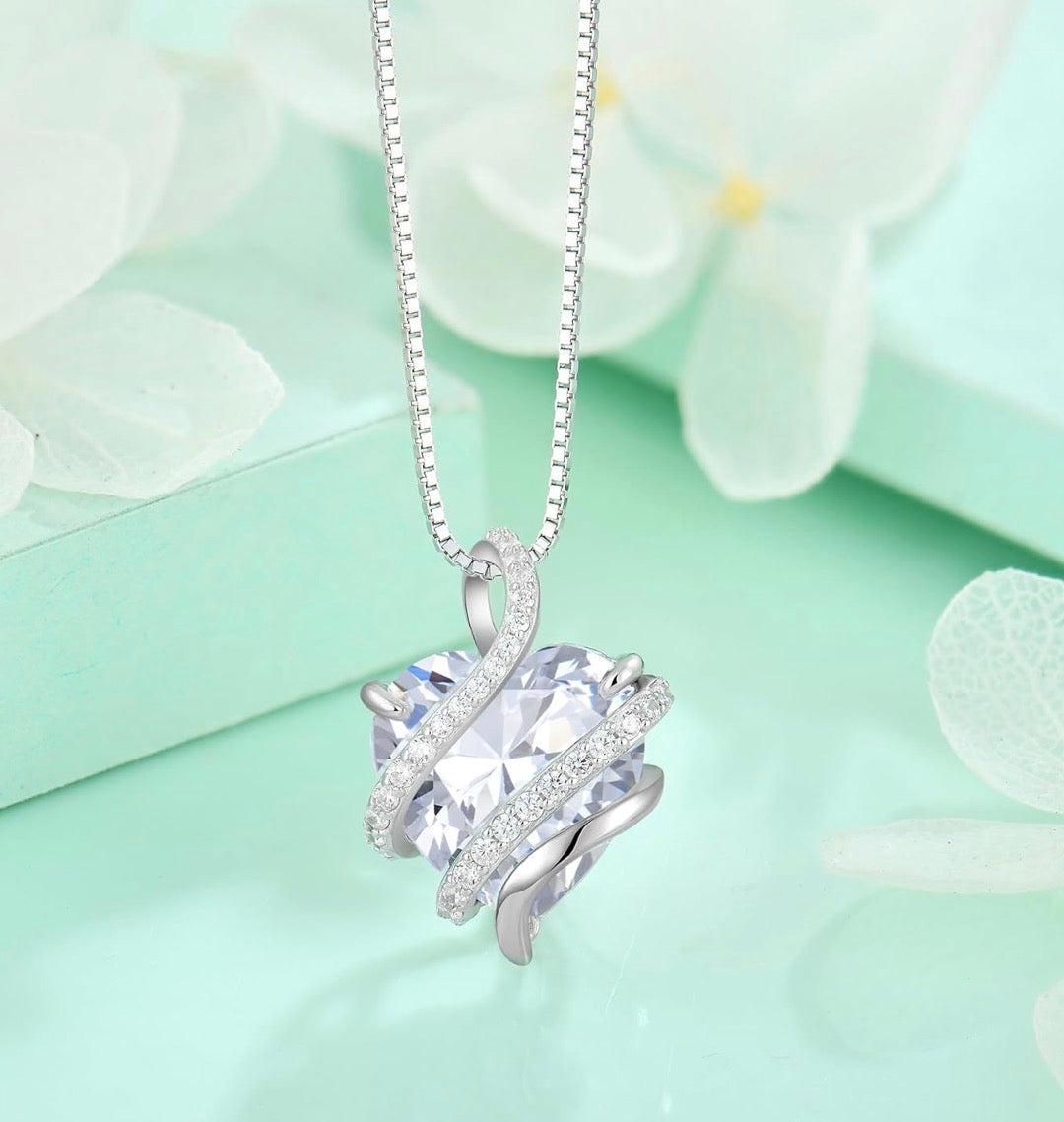 Heart Necklace 925 Sterling Silver Infinity Love Pendant