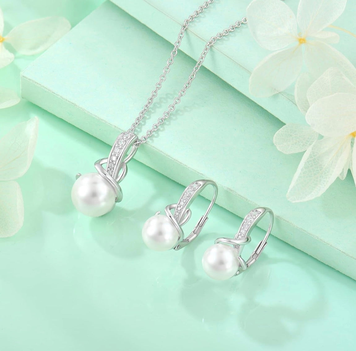 Pearl Pendant Necklace 925 Sterling Silver