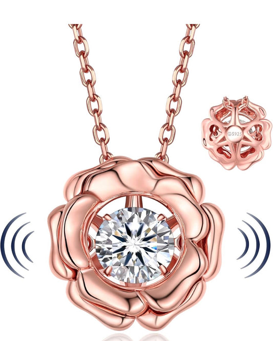1 CT Moissanite Heart Pendant Necklace for Her 925 Sterling Silver