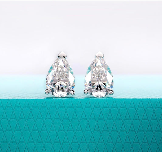 4cttw Pearl Cut Moissanite Stud Earrings D Color VVS1 926 Sterling Silver Timeless Sparkle Studs